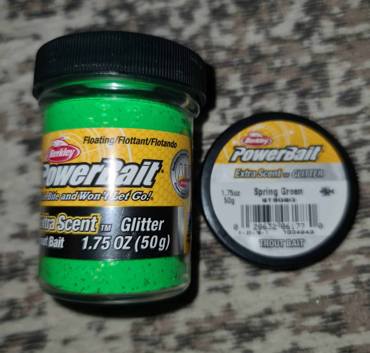 Berkley Powerbait Spring Green mit Glitter