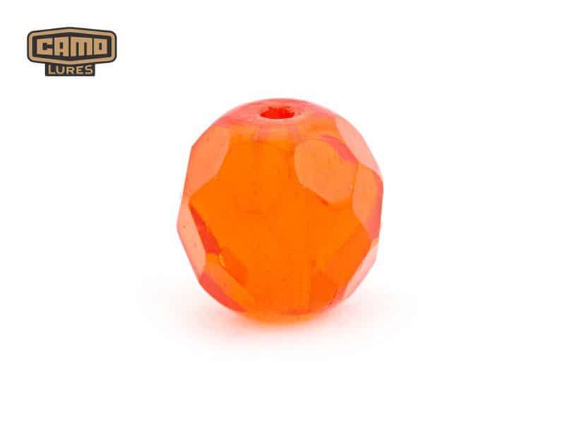 Glasperlen 6 mm facettiert - Orange  (10 Stk.)