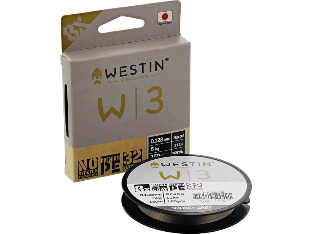 W3 8 BRAID 150M SMOKEY GREY 0,08mm