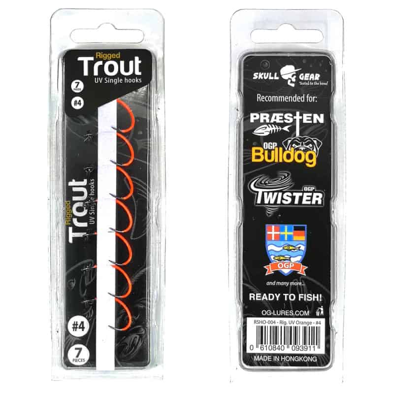 Rigged Trout UV Orange- Einzelhaken mit Sprengring